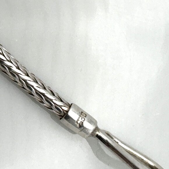 Bali Prasiolite Pendant Necklace Sterling Silver 18K Gold Scrollwork 16" - Picture 15 of 16